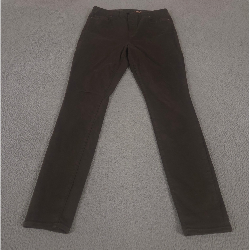 Lands' End Jeans Womens 16 Tall Brown Skinny Leg Jegging Pull On Semi High Rise